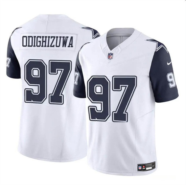 Men's Dallas Cowboys #97 Osa Odighizuwa White F.U.S.E Vapor Untouchable Limited Football Stitched Jersey